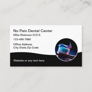 Cartes de visite pour cabinet de dentiste moderne