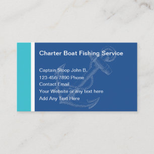 Cartes de visite pour capitaine de bateau de pêche