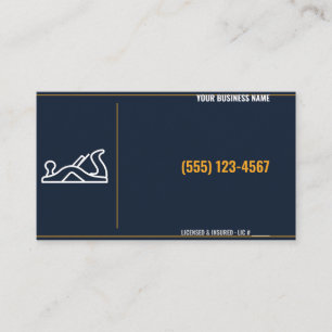Cartes de visite pour charpentiers, nom et télépho