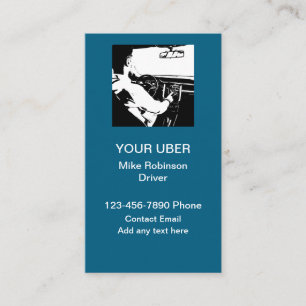 Cartes de visite pour chauffeur Uber