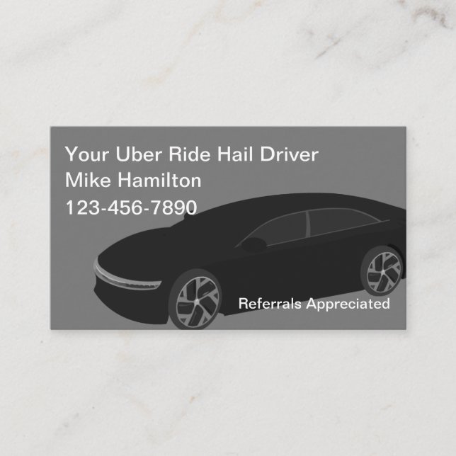 Cartes de visite pour chauffeur Uber classe (Devant)