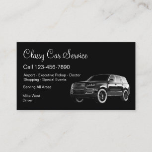 Cartes de visite pour chauffeur Uber de voiture ch