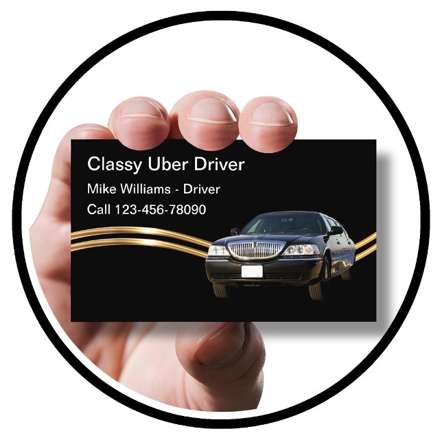 Cartes de visite pour chauffeur Uber indépendant e (Créateur téléchargé)