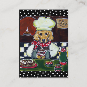 Cartes de visite pour chef Golden Retriever