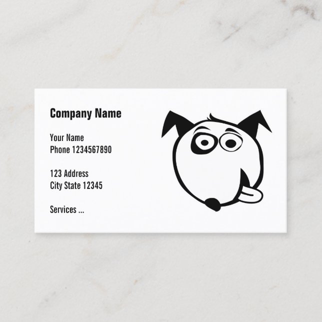 Cartes de visite pour chien avec illustration mign (Devant)