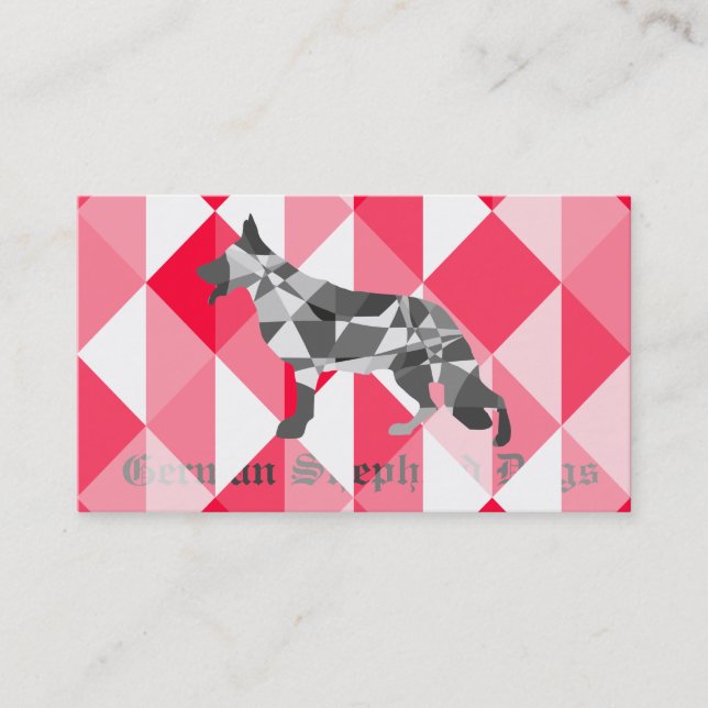Cartes de visite pour chien de berger (Devant)