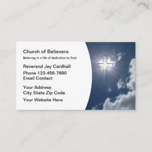 Cartes de visite pour clergé de l'église chrétienn