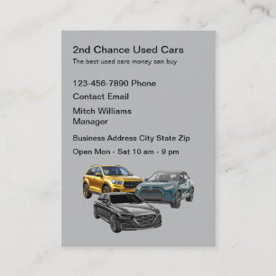 Cartes de visite pour concessionnaire automobile s