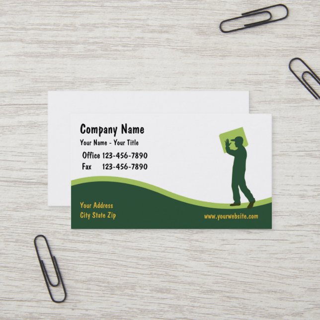 Cartes de visite pour coursiers (Devant/Arrière en situation)