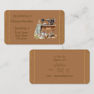 Cartes de visite pour couturière de robes de marié