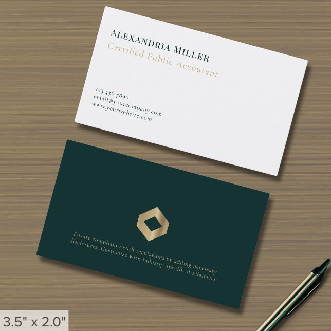 Cartes de visite pour CPA | Divulgation légale (Créateur téléchargé)