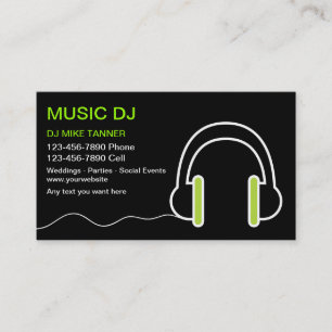 Cartes de visite pour DJ de musique