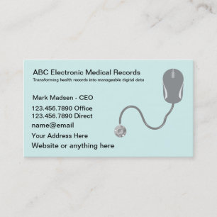 Cartes de visite pour dossiers médicaux électroniq