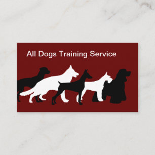 Cartes de visite pour dresseur de chiens moderne