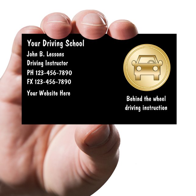 Cartes de visite pour école de conduite (Créateur téléchargé)