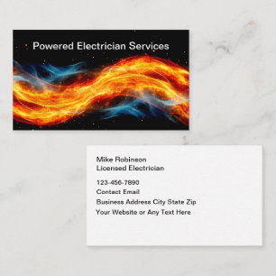 Cartes de visite pour électricien en énergie