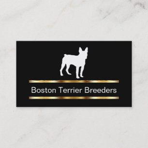 Cartes de visite pour éleveur de chiens Boston Ter