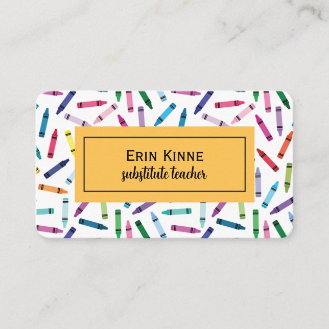 Cartes de visite pour enseignants suppléants  (Devant)
