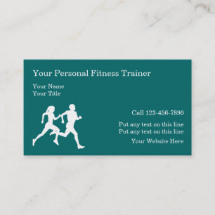 Cartes de visite pour entraînement personnel de fi