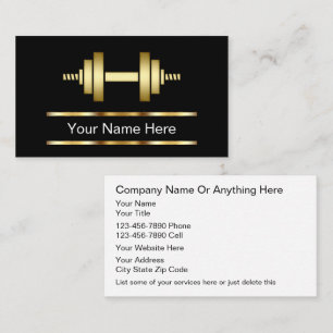 Cartes de visite pour entraineur de fitness