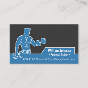 Cartes de visite pour entraîneur de fitness en mus