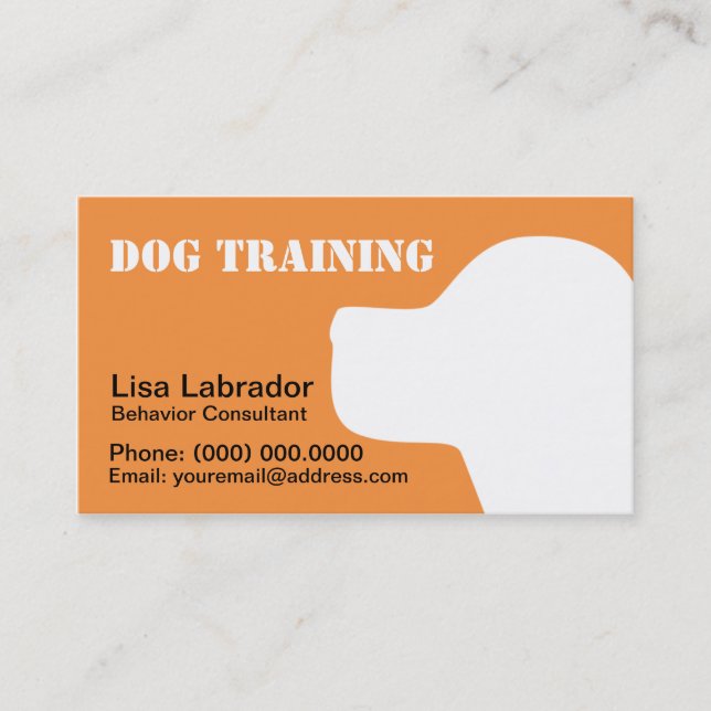 cartes de visite Pour Entraîneurs De Chiens (Devant)