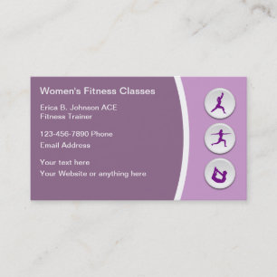 Cartes de visite pour entraîneurs personnels de fe
