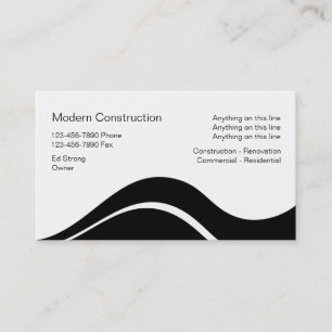 Cartes de visite pour entrepreneurs en constructio