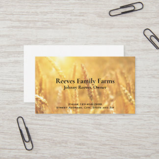 Cartes de visite pour entreprise agricole de ferme