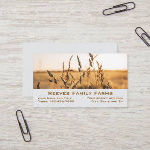 Cartes de visite pour entreprise agricole de ferme