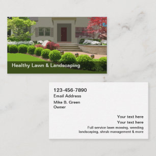 Cartes de visite pour entreprise d'aménagement de