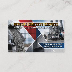 Cartes de visite pour Entreprise de Béton