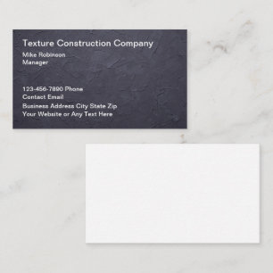 Cartes de visite pour entreprise de construction d