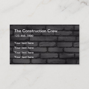 Cartes de visite pour entreprise de construction d
