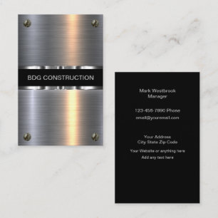 Cartes de visite pour entreprise de construction é