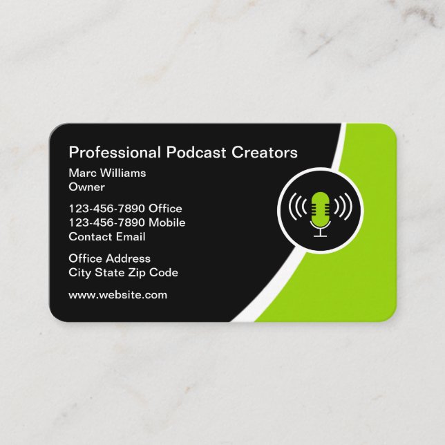 Cartes de visite pour entreprise de création de po (Devant)
