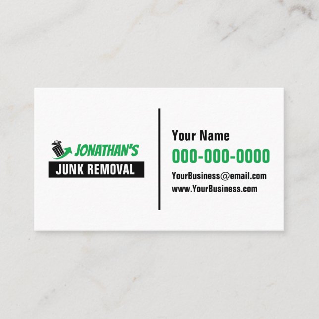 Cartes de visite pour entreprise de débarras (Devant)