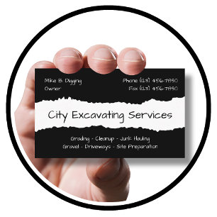 Cartes de visite pour entreprise de déblaiement et