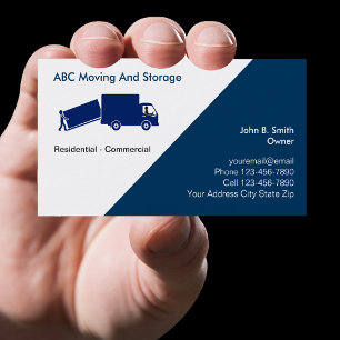 Cartes de visite pour entreprise de déménagement e