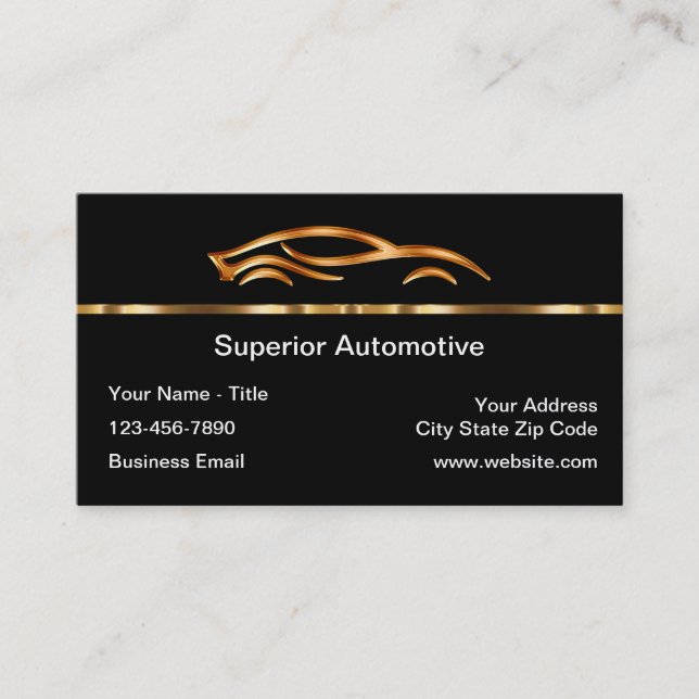 Cartes de visite pour entreprise de design automob (Devant)