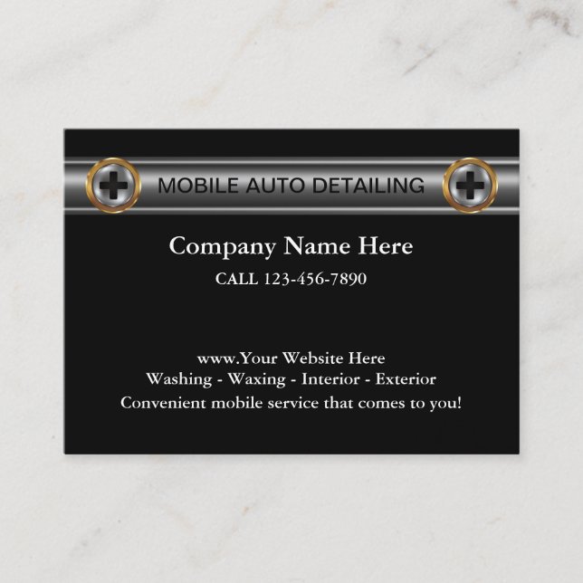 Cartes de visite pour entreprise de detailing auto (Devant)