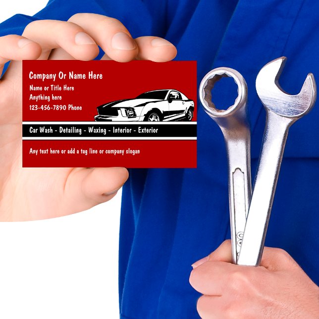 Cartes de visite pour entreprise de detailing auto (Créateur téléchargé)