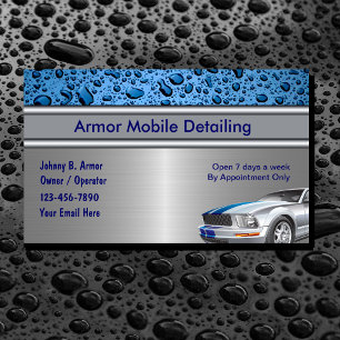 Cartes de visite pour entreprise de detailing auto