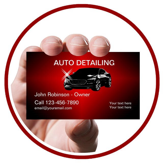Cartes de visite pour entreprise de detailing auto (Créateur téléchargé)