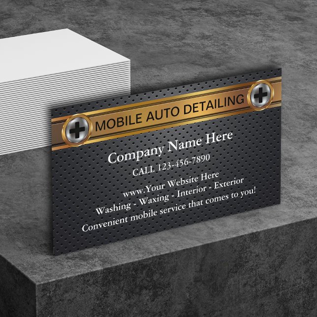 Cartes de visite pour entreprise de detailing auto (Créateur téléchargé)