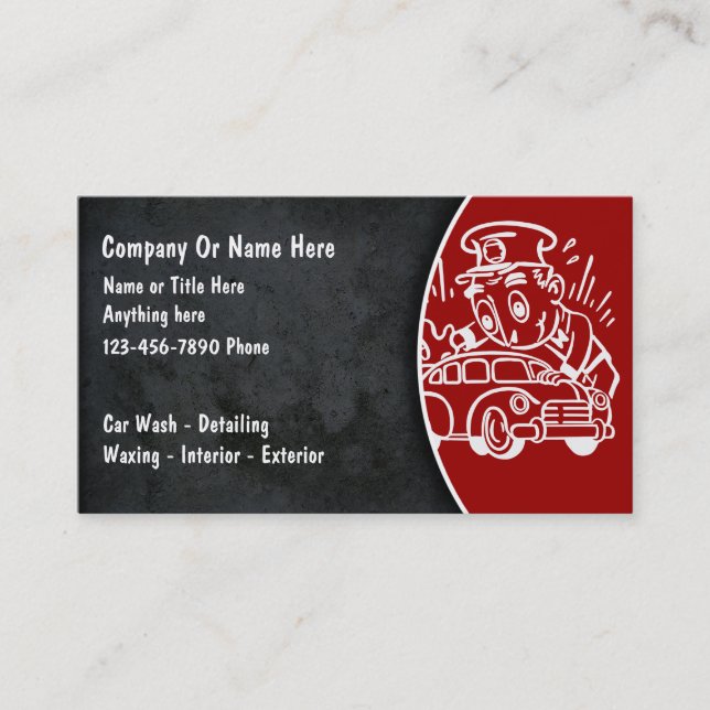 Cartes de visite pour entreprise de detailing auto (Devant)