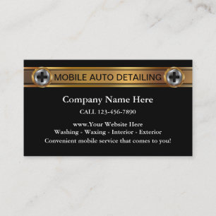 Cartes de visite pour entreprise de detailing auto