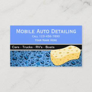 Cartes de visite pour entreprise de detailing auto