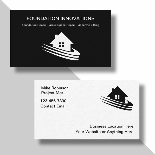Cartes de visite pour entreprise de fondations et  (Créateur téléchargé)
