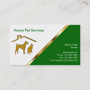 Cartes de visite pour entreprise de garde d'animau